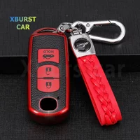 TPU Leather Car Remote Key Case Cover Shell For Mazda 2 3 6 Atenza Axela Demio CX-4 CX-5 CX5 CX8 CX9 CX-3 CX7 CX-9 CX30 CX-30