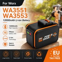 Ersatzakku 20V 12,0Ah für Worx WA3553 WA3551 WA3570 WA3014 Elektrowerkzeug-Akku