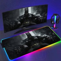 LED HD anime hot B-Batman RGB Mouse pad Printing Computer Gamers Locking desk accessories Mouse Pads Keyboard PC XXL Desk Mat