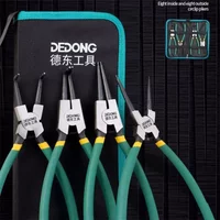 4Pcs 4in1 Circlip Pliers Set with Storage Bag Nose Plier Staight Bent Plier Inner Outer Retaining Snap Ring Remover 2025
