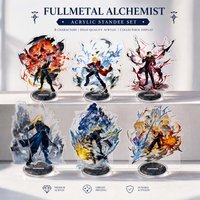 Fullmetal Alchemist 15cm Acrylic Stand Keychain Edward Elric Roy Mustang Double Sided HD Desk Decor Fan Gift