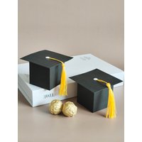 10/50 Stück Abschlussfeier-Abschlusshut mit Aufkleber Geschenkbox Verpackungsbox