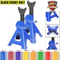 DayPlus Heavy Duty 3 Ton Axle Stands for Car Van Garage Workshop Tool Steel Robust Construction Support Lift 29-43cm, 2 Pieces