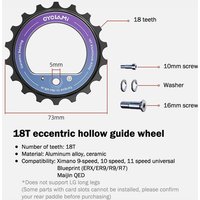 AliExpress NONE Bicycle Rear Derailleur Hollow Eccentric Pulley Wheel 18T Bearing Upgrade Kit For R8000 R7000 DIY Road Bike Crankset·