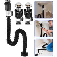 1/3/5/10PCS Universal Bathroom Washbasin Anti Blockage Drain Pipe Flexible Stretchable Deodorant Strainer Pipeline Accessories