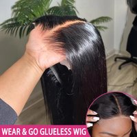 5x5 Glueless Bone Straight Lace Frontal Human Hair Wigs Pre Plucked 13x4 13x6 HD Transparent Lace Front Wig 250% Ready To Wear