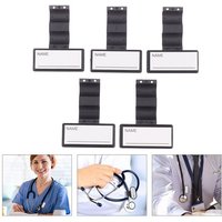 5/1pcs Name Tag Stethoscope Identification Tags Id Custom Magnets Holder Clip Badgelabel Tube Nametags Magnetic Plate Badges