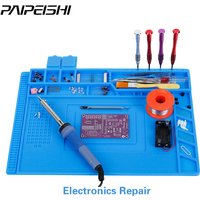Repair Pad Insulation Heat-Resistant Soldering Station Silicon Soldering Mat Work Pad Desk Platform for BGA Soldering Station