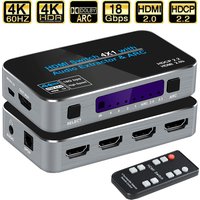 60Hz 4K HDMI Switch HDR HDMI ARC audio extractor HDMI 2.0 splitter switcher HDMI Switch audio extractor for PS4 pro apple TV