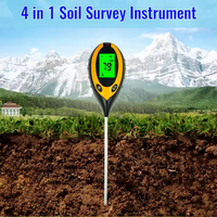 4-in-1 Digital Soil Analyzer | Sunlight Intensity, pH Value, Soil pH Tester & Temperature Monitor for Gardening Plants Farming