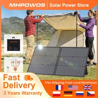MHPOWOS Power Backup 110W Portable Solar Panel 20V Waterproof Foldable Solar Charger for Camping Fishing Outdoor RV Powerstation image 4