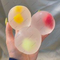 Fruit Mochi Stress Ball Shapable Squishy Ball Raindrop Cake Fidget Toy ASMR Anti Stress Funny Novelty Toy For Adult and Children