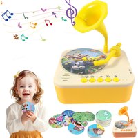 Kids Story Player Gramophone Music Toy with 93 Cards for Early Education Toddler Record Player Phonograph Learning Toys Gifts