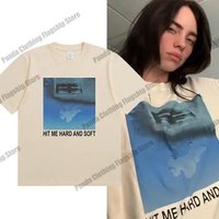 Pure cotton T-shirt Billie Eilish, new album HIT ME HARD, same rap T-shirt short sleeved trendy brand for men and women