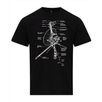 Voyager Space Probe Schematic NASA Blueprint T-shirt Men's Shirt Shirt Personality Art Aesthetics Casual Street Short Sleeve Top