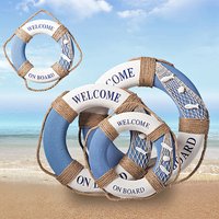 Mediterranean Nautical Life Buoy Wall Hanging Ornaments Home Bar Background Wall Decor Wedding Handicraft Adornment