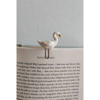 Cute Clay Bookmark Paperclip Figurine | Swan | Cute | Minimal | Bookish