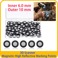 100pcs to 400pcs Magnetic High Reflective Marking Points,Inner 6.0 mm Outer 10 mm 3D Scanner Target Positioning Points