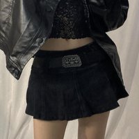 European and American Autumn Solid Color Denim Pleated Skirt, Trendy Street Chic Cross-Border Women's Casual Short Skirt