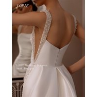 LORIE Luxury Mermaid Wedding Dress Simple Square Collar Bridal Dresses Beading Spaghetti Strap Wedding Gown Customized 2026