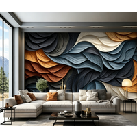 beibehang Customized new creative and beautiful three-dimensional abstract color silky lines Nordic sofa background wallpaper