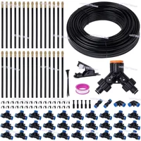 Free Bending Universal Sprayer Kit Hose Patio Misting Cooling System for Garden Plant Fogging Watering Irrigation 55M-30M DIY