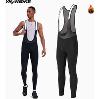 YKYWBIKE Winter Cycling Bib Tights Thermal Warmth Fleeced Road Bike Bib Long Pants 6 Hours Riding Bicycle Clothing