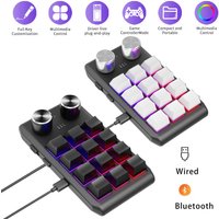 Bluetooth Programming Macro Custom Keyboard RGB 12 Keys 2 Knobs Copy Paste Photoshop Gaming Keypad Mechanical Hotswap Macropad