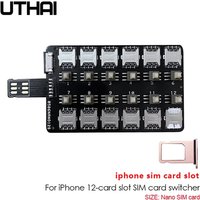 Card Slot SIM Card Adapter Card Reader (For iPhone 5/6/7/8/X/XS) Mini IM Nano Sim Card Multi-Card Reader Large Capacity