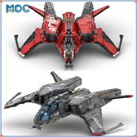 MOC Building Blocks Mustang Omega Space Shuttle Model Spaceship DIY Assemble Bricks Collection Display Creative Toys Xmas Gifts