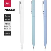 Deli Nusign NS560 Twist Gel Pen 0.5mm Bullet Tip Colorful Neutral Sign Pens Rotary Switch Ultra Smooth Writing Stationery