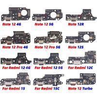 Bottom Dock USB Charging Board Connector Charger Port Flex Cable For Xiaomi Redmi Note 15 15C 12 12C 12R 12S 12T Pro Turbo 4G 5G