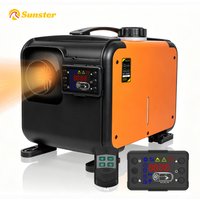 Sunster TP1 8KW Portable All-in-One Diesel Parking Heater,12V/24V,LCD Remote,0.11-0.38L/H,5L Tank 20H,Complete Kit,Safety Protect for RV Truck Camper Boat Tent