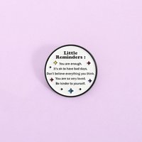 Cartoon circle Enamel Pins Healing Series Short English sentence Jewelry Badge Trendy Versatile Clothing Bag Brooch