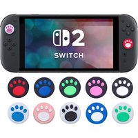 4pcs Cat Paw Silicone Analog Thumb Grip Caps Compatible with Nintendo Switch 2 (2025) Joystick Protective Cover