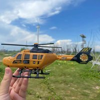 1:32 Diy Helicopter Blocks Buiding Model Rotating Propeller Fighter Simulating Rescue Aircraft Boy Birthday Gift