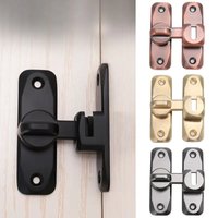 No Drill Sliding Door Lock - Heavy Duty Anti-Theft Hasp Latch with Cabinet Door Bumper Stop, Tool-Free Installation Security Loc