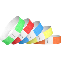 5000 Pcs Disposable Wristbands 5 Colors Party Event Supplies VIP Access Hospital Patient ID Tamper Proof