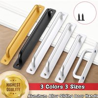 Black/Silver/Gold Barn Door Handles,Sliding Door Handle,Cabinet Handle,Door Pull Handle,Aluminum Alloy Door Push Pull with Plate