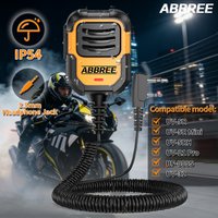 ABBREE AR-790 Waterproof Walkie talkie Speaker Mic with 3.5mm Headphone Jack Belt Clip Shoulder Microphone For Outdoor Rescue