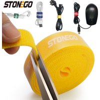 STONEGO USB Cable Winder Cable Organizer Ties Mouse Wire Earphone Holder HDMI Cord Free Cut Management Phone Hoop Tape Protector
