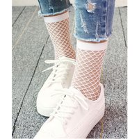style short fishnet stockings for women, autumn sexy black stockings, mesh hollow socks, mid-calf thin fishnet socks
