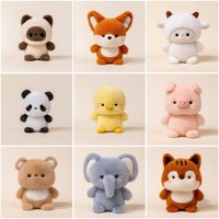 Cute 16cm Plush Companion Doll Plush Elephant Stuffed Animal Pillow Super Soft Bear Animal Plush Toy Sleeping Gift