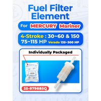 Fuel Filter 35-879885Q for Mercury Mariner Outboard 30-300HP EFI 4-Stroke Inline Fuel Filter