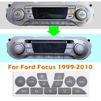 For Ford Focus Button Sticker for Ford Focus 2 MK2 Accessories Silver Vinyl Climate Repair Decals for MK1 MK III Air Dashboard