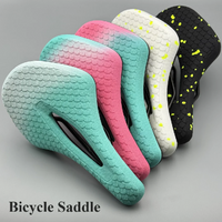 Bionic Fish-Scale Design ETPU MTB & Road Bikes Saddle, Ultra-Light Hollow Seat, Soft & Comfortable with Elastic Shock Absorption