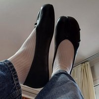 IPPEUM Tabis Shoes Black Split Toe Women Mary Janes Plus Size 44 Ballerina Zapato MujerBallet Flats Tabi Footwear image 4
