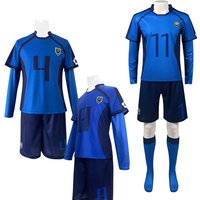 Blaues Anime Cosplay Lock Fußballtrikot Isagi Yoichi Bachira Cosplay Sportbekleidung Chigiri Hyoma Blaue Team-Uniformen Halloween