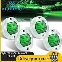 4 Pcs Green White Blue LED Night Fishing Lights Courtesy Lights Deck Lights Marine Boat Led Lights