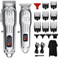 KIKIDO 2 IN 1 Hair Clipper Professional Hair Cutting Machine Rechargeable Barber Hair Trimmer Cordless Haircut Clipper for Men